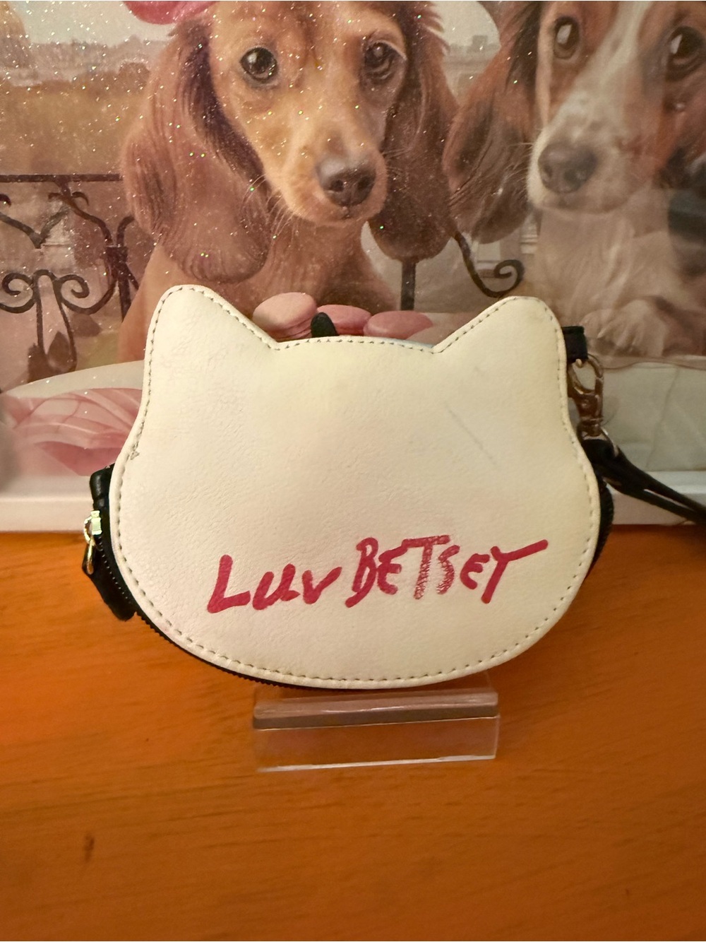 Luv Betsey by Betsey Johnson Glitter Caticorn Coin Pouch/ Wristlet - Picture 2 of 8